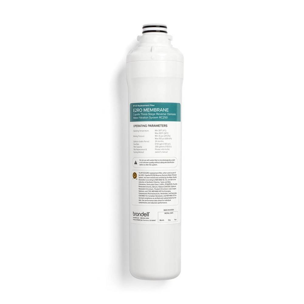 Brondell Reverse Osmosis Membrane Replacement Filter for Capella RO Water Fil...
