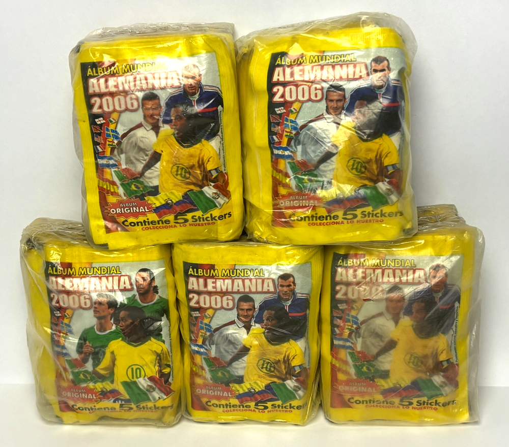 5 BOXES - 2006 BOX World Cup Germany Navarrete Stickers Peru Messi CR7