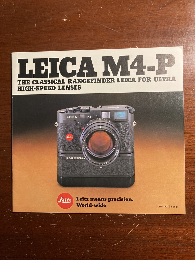 Leica M4-P 1980s Vintage Rangefinder Camera with Classic Photography Booklet