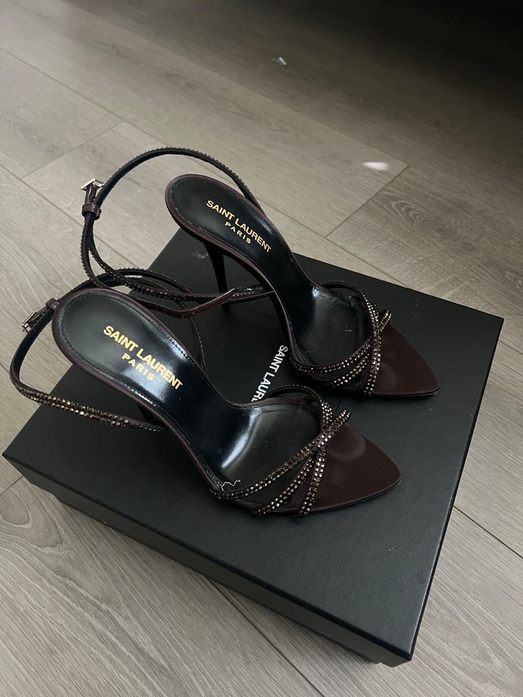 Saint Laurent Ava Open Toe Sandals Size 37.5