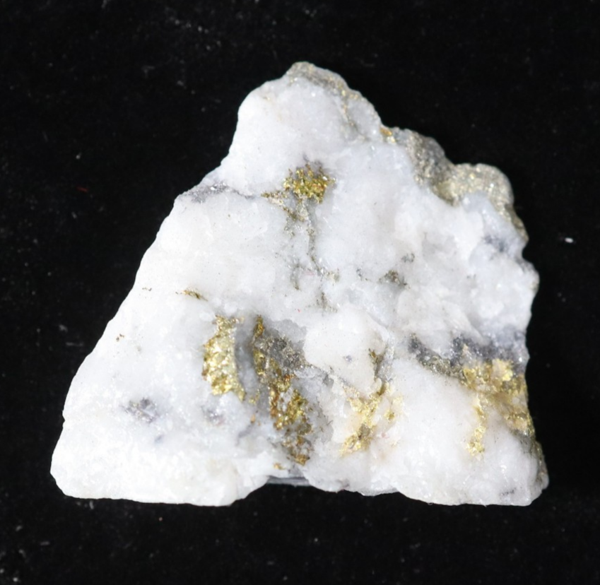 Genuine 1.6g Gold Ore Slab from California Motherlode Vein Quartz