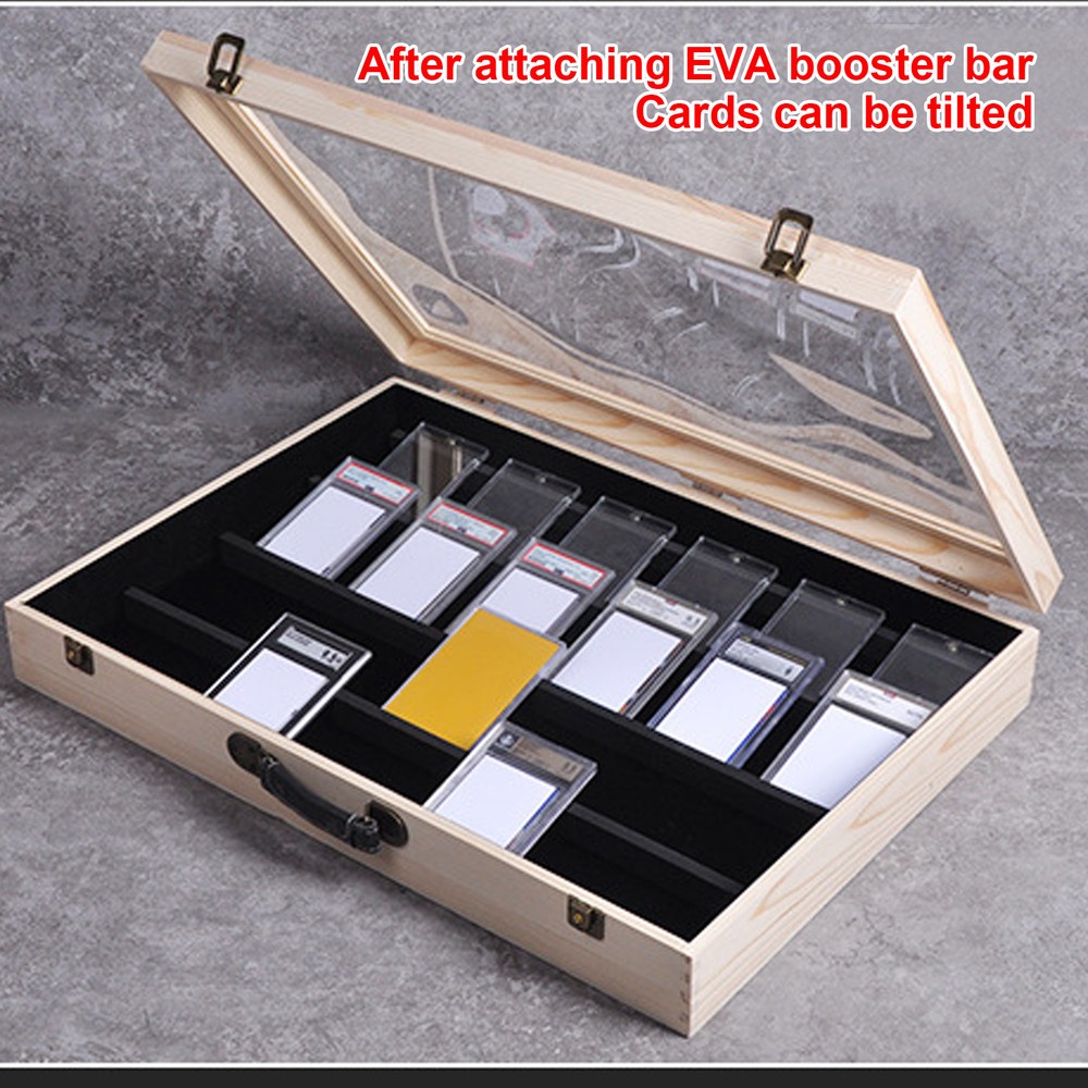 Wooden Trading Rating Card For PSA/TCG Case Box Display Container PTCG Organizer