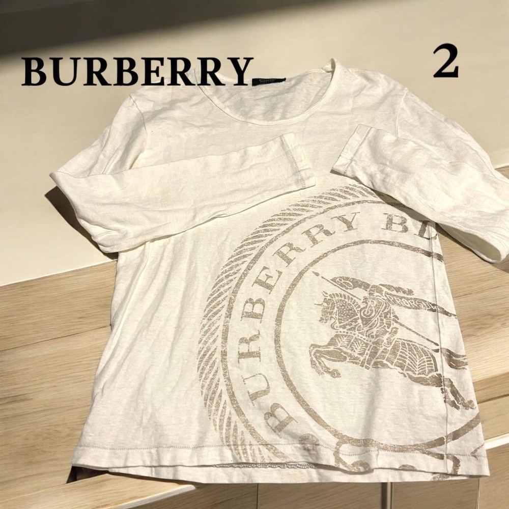 Burberry Black Label Long T-shirt Tops Big Logo F/S from Japan