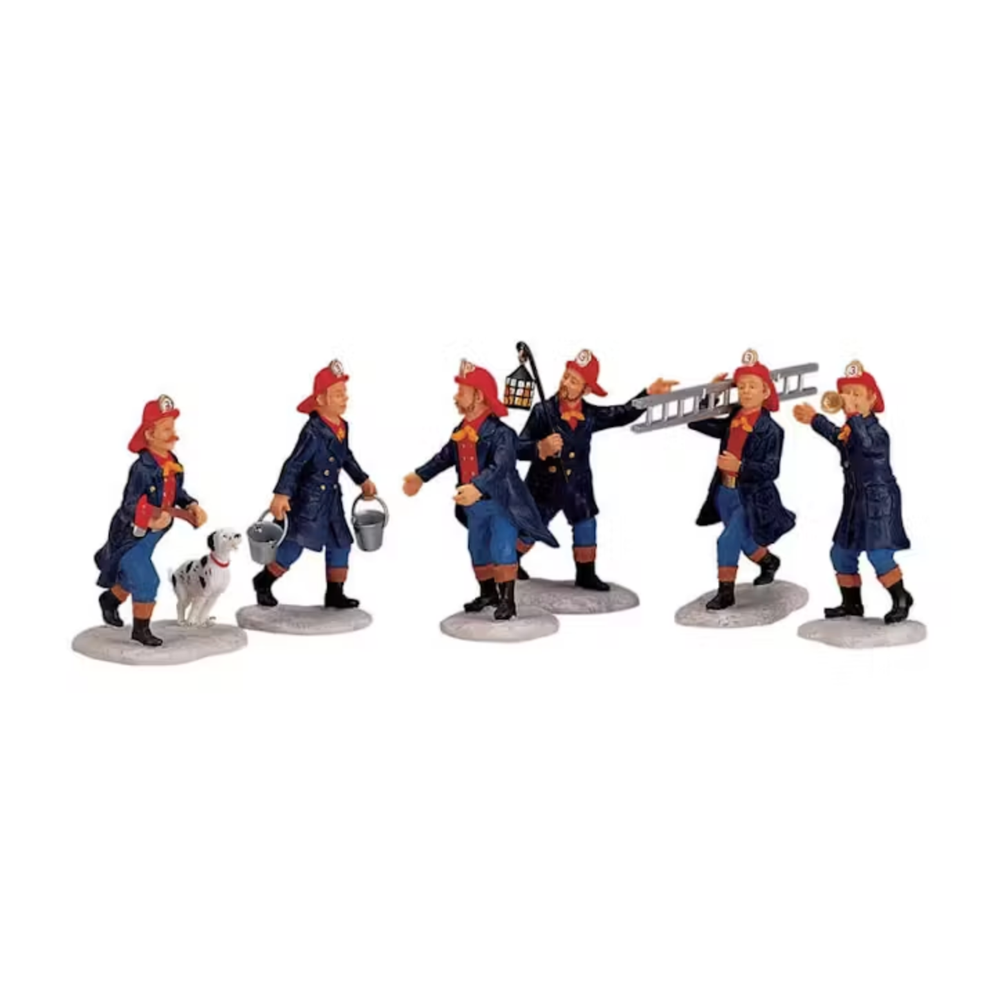 Lemax Village Fireman Set of 6 Miniatures 02446