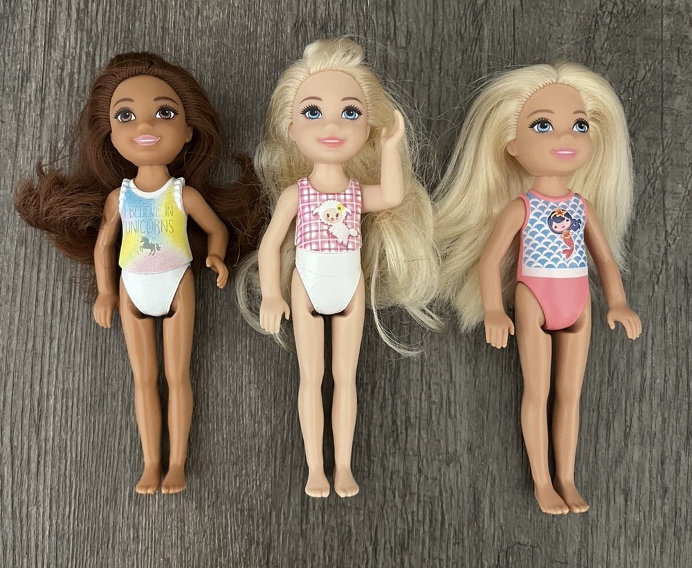 Barbie Club Chelsea Dolls Mattel 5” Doll Lot Of 3