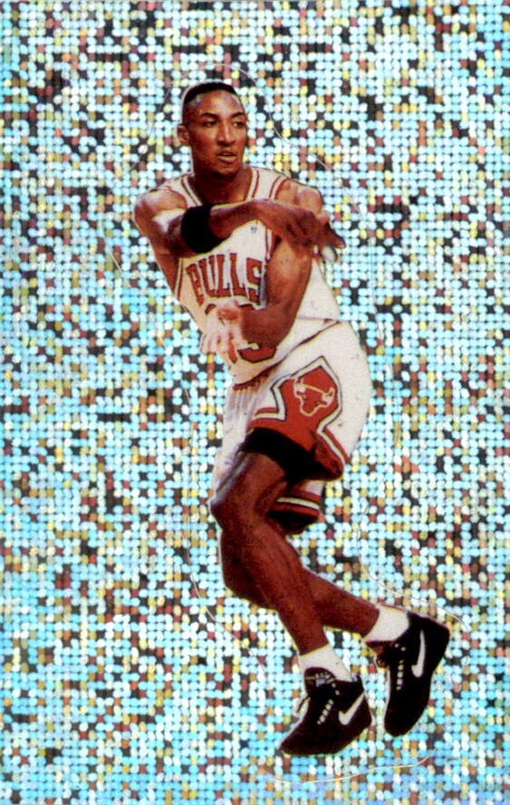 1992 Panini Foil Sticker #96 Scottie Pippen Chicago Bulls Collectible Card