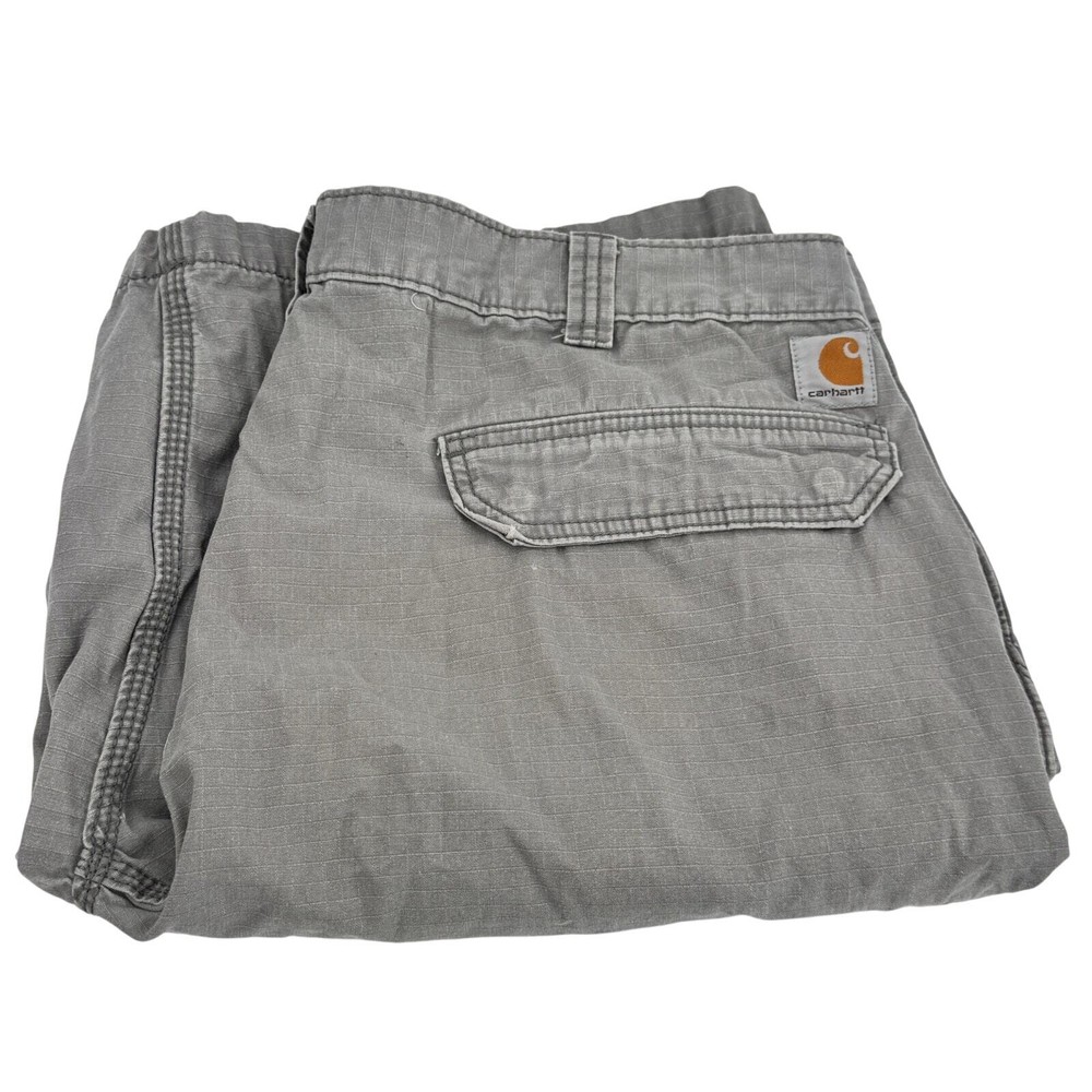 Carhartt Shorts Mens 40 (39x10 ACTUAL) Gray Tacoma Ripstop Relaxed Fit Utility