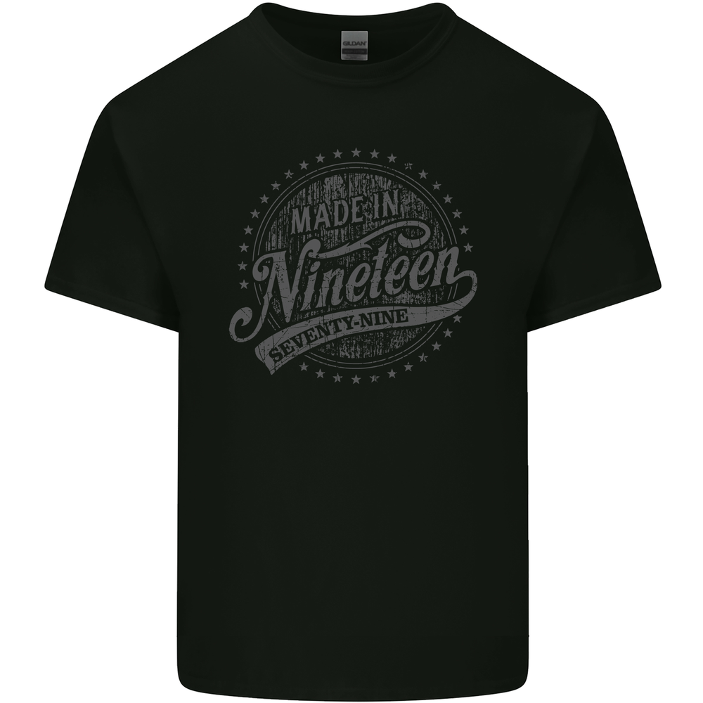 Distressed 44th Birthday Made In 1979 Mens Cotton T-Shirt Tee Top