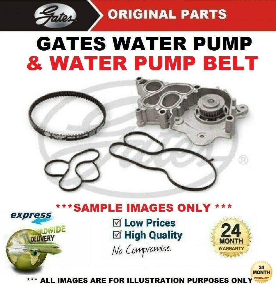 GATES WATER PUMP &  WATER PUMP BELT for VW UP 1.0 EcoFuel 2012->