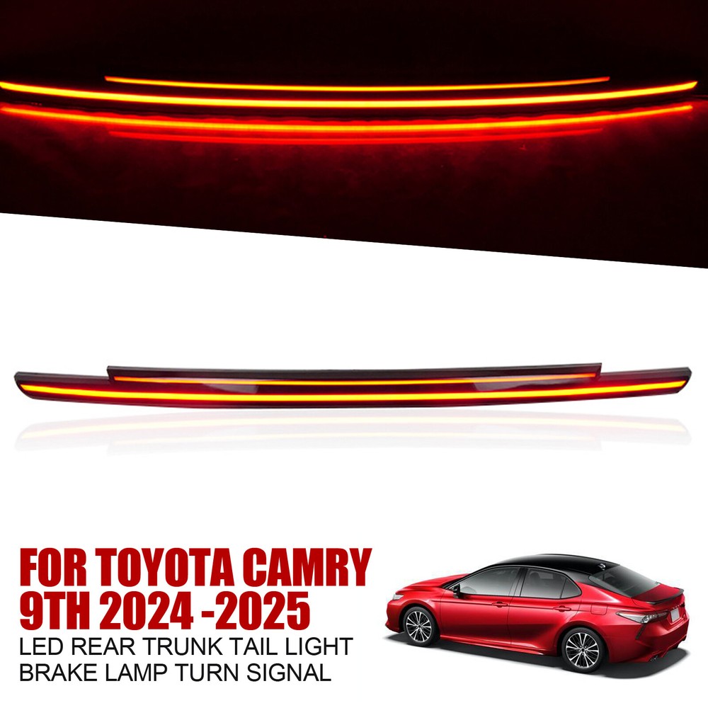 LED Rear Trunk Tail Light Brake Lamp Turn Signal For 2024 -2025 Toyota Camry 9th