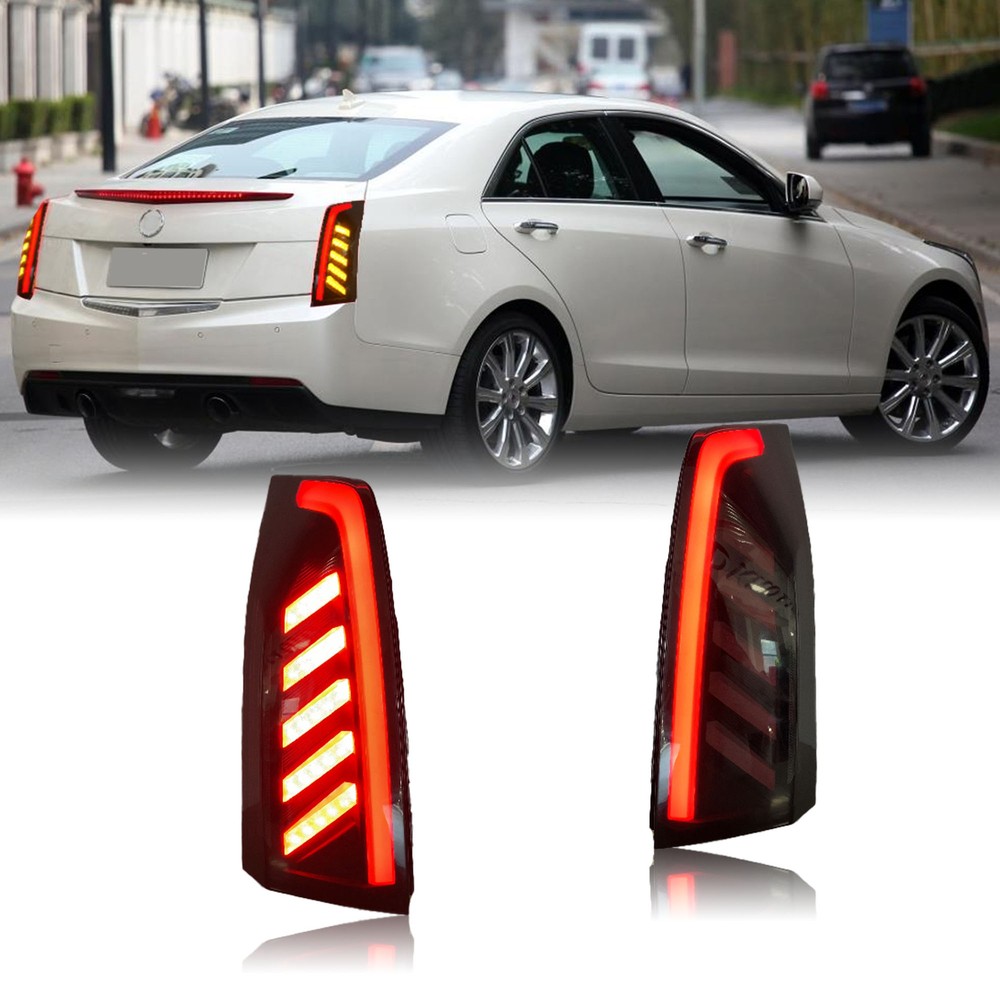 For 2013-2018 Cadillac ATS Sedan LED Tail Lights Rear Lamp Left & Right Sides