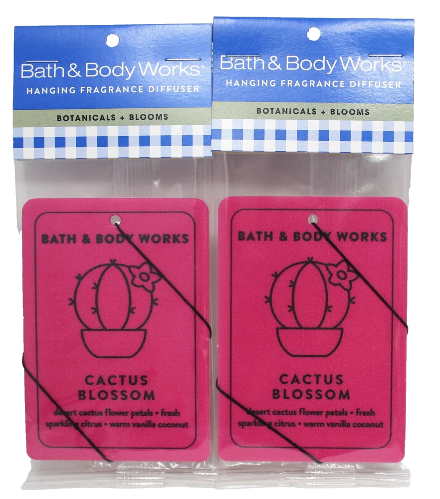 Bath & Body Works Cactus Blossom Hanging Fragrance Diffuser Lot of 2 Botanicals
