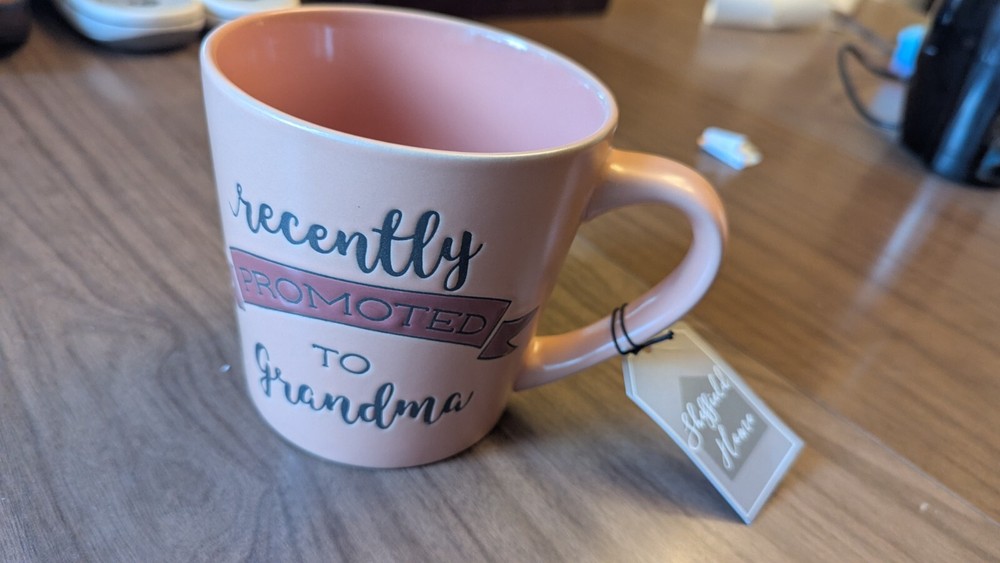 NWT RECENTLY PROMOTED TO GRANDMA Sheffield Farms Coffee Mug Large