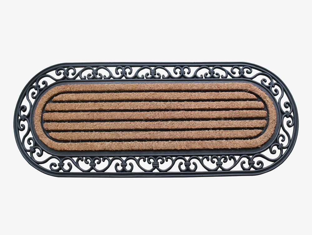 HEAVY DUTY LOW PILE DOOR MAT EASY TO CLEAN LONG LASTING DOORMAT NATURAL COIR & R