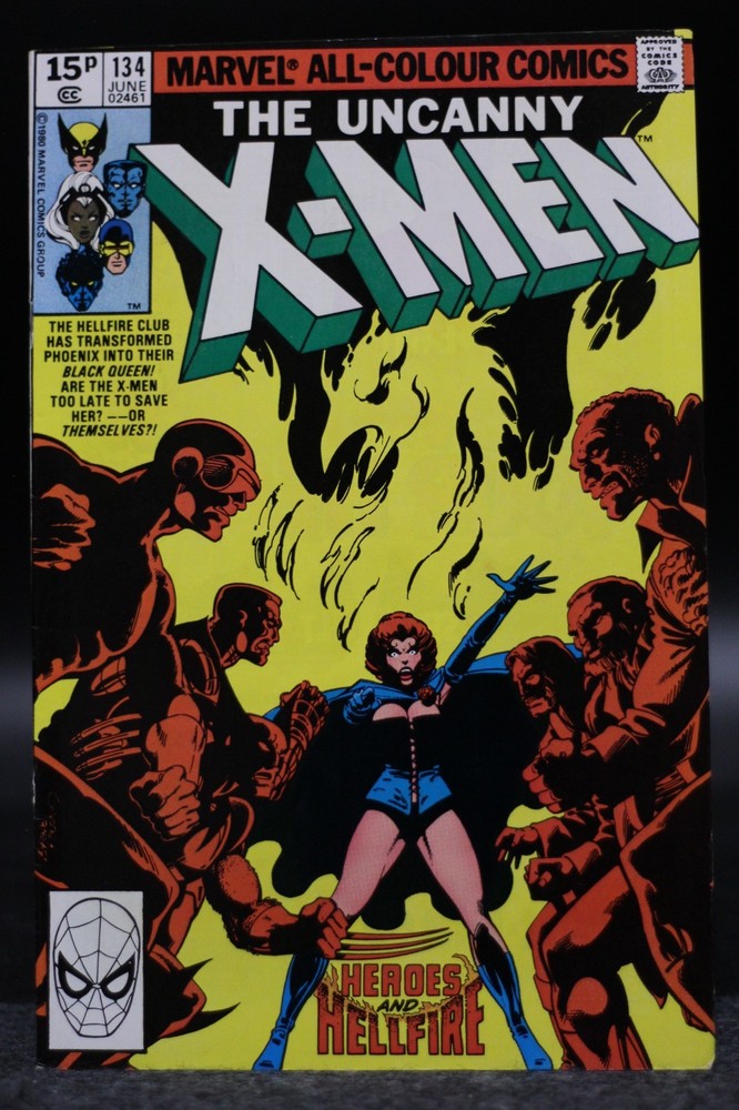 X-Men (1963) #134 15p UK Price Variant 1st Full Black Queen Byrne Claremont VF+