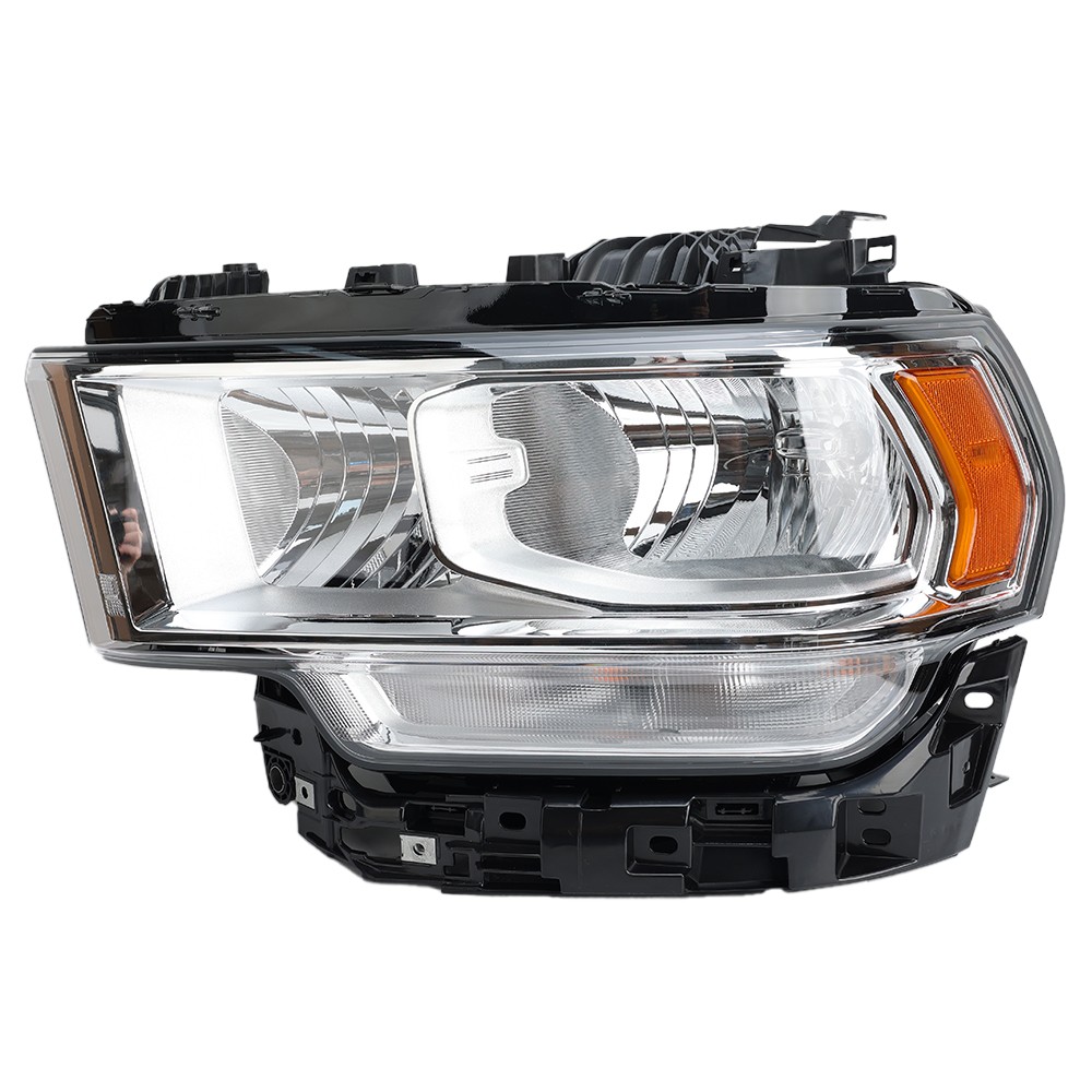 Halogen Chrome Headlight Head Lamp W/Bulbs For Ram 2023 2024 2500 3500 2019-2021