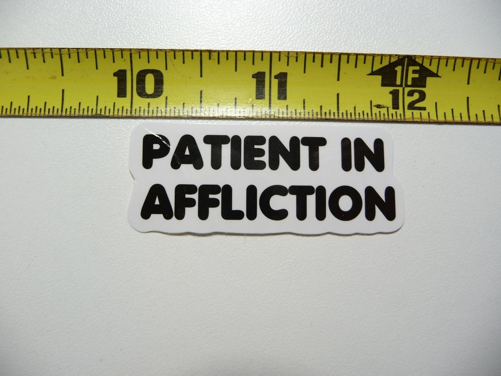 Faith-Inspired Romans 12:12 Patient in Affliction Decal Sticker for Christians