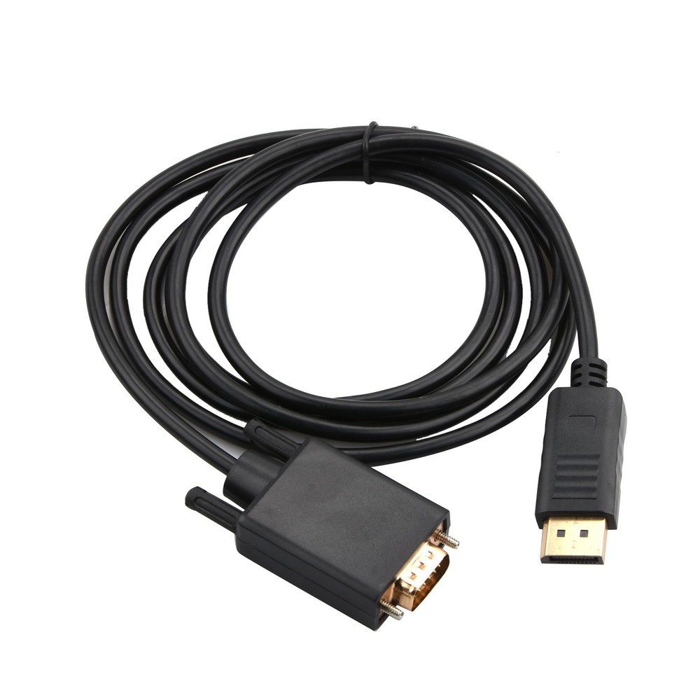 DP to VGA Adapter Cable Male to Male 1080P 1920x1200 Resolution