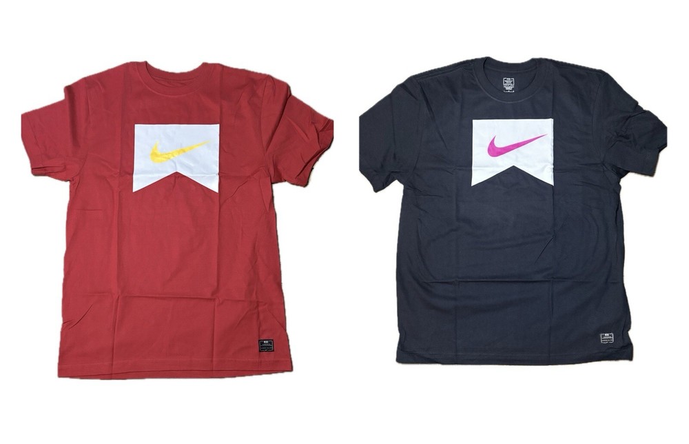 Nike Mens Athletic Logo Swoosh Printed Active Short Sleeve Tee