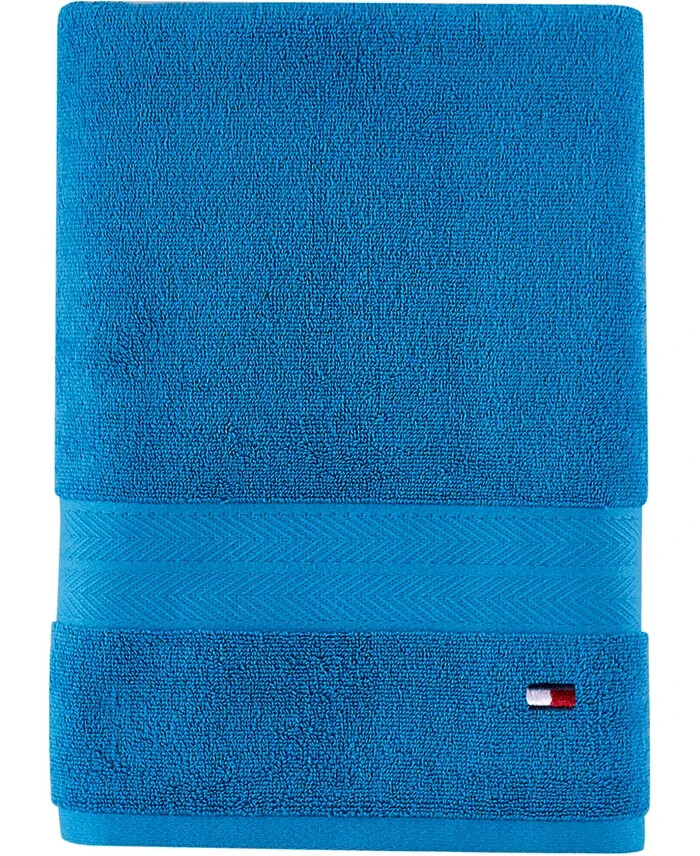 Tommy Hilfiger Modern American 30x54 Cotton Bath Towel in Swedish Blue