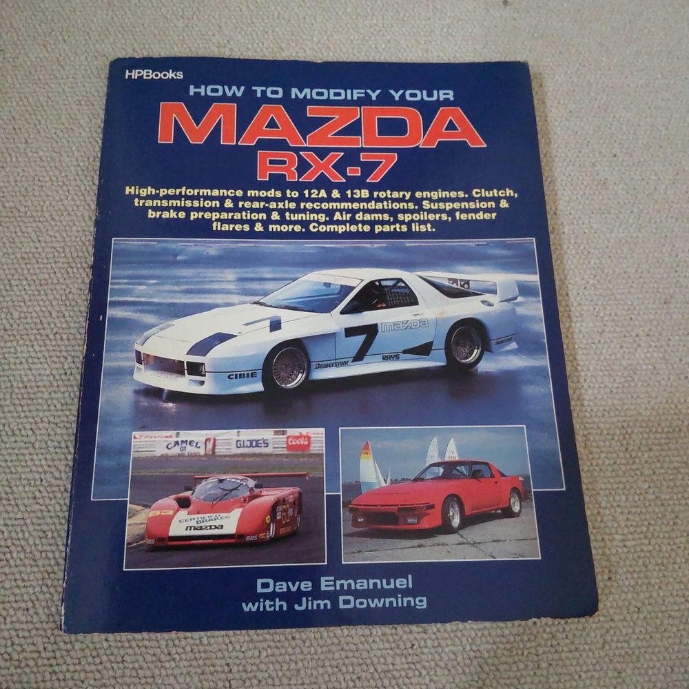 HPbooks Mazda RX7  Book English Photos Vintage Collector Car Guide