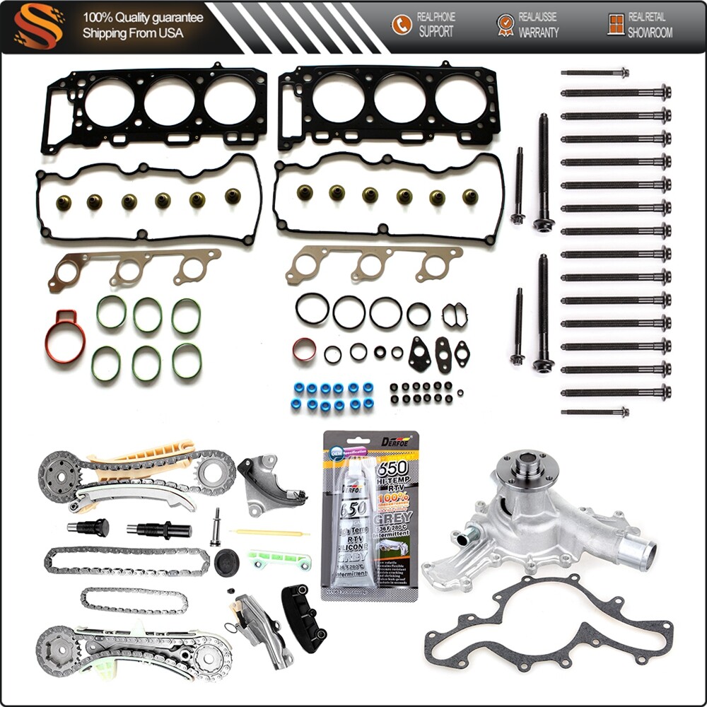 01-03 Mazda B4000 4.0L Head Gasket Timing Chain Kit with Water Pump