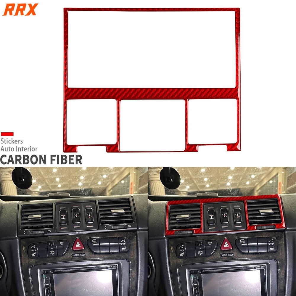 Red Carbon Fiber Central Air Vent Outlet Cover For Benz G-Class W463 G63 2004-12