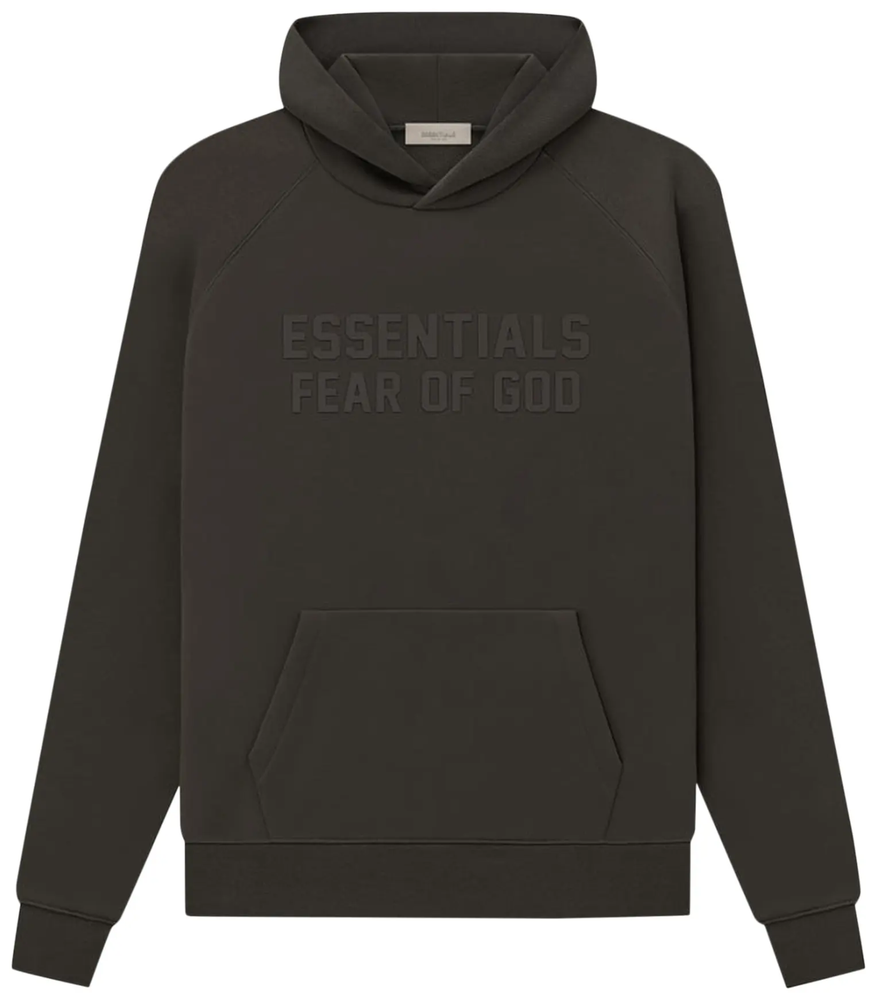 Fear of God Essentials Large Off Black Hoodie New