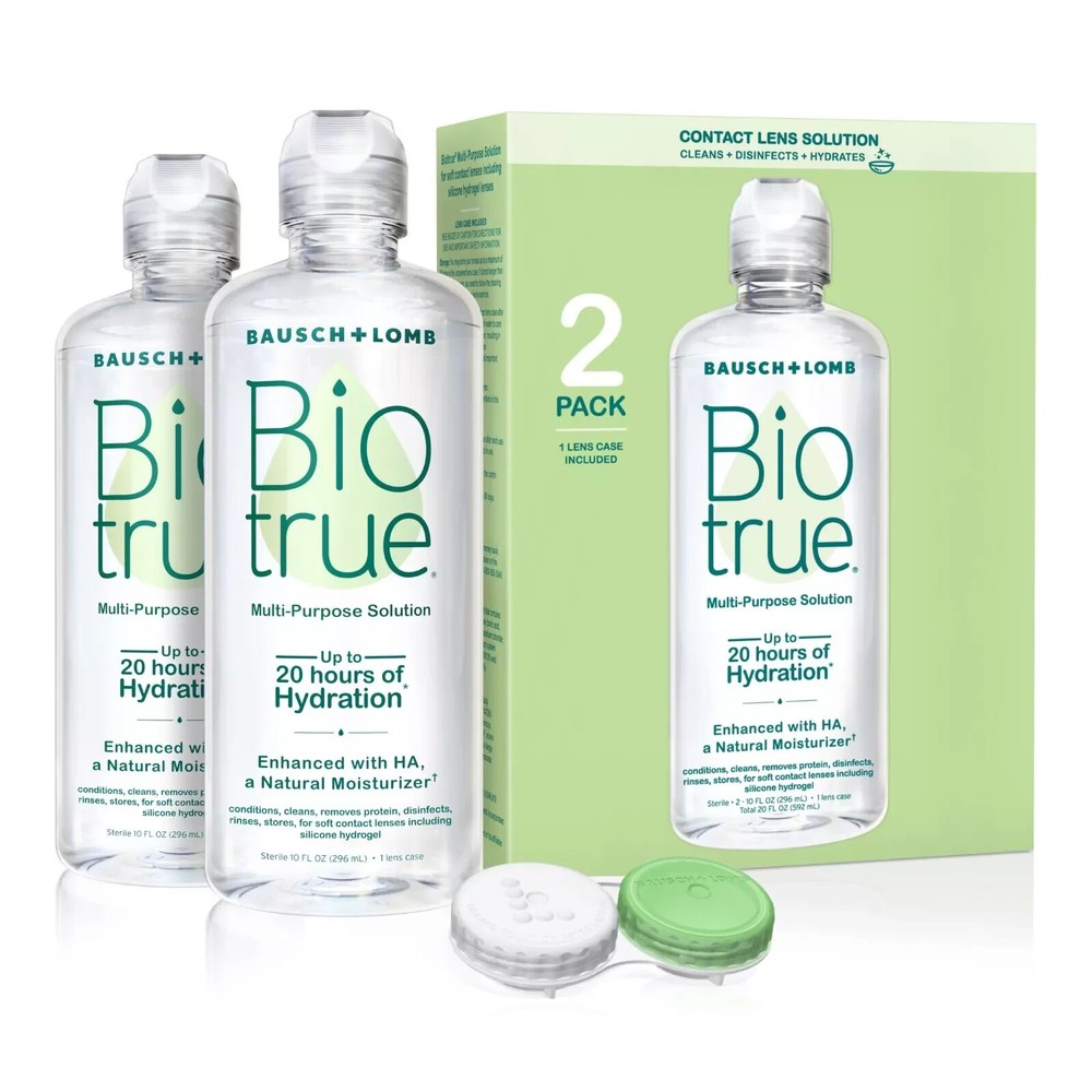 Bausch + Lomb 2 Pack Biotrue Multi-Purpose Contact Lens Solution 10 oz