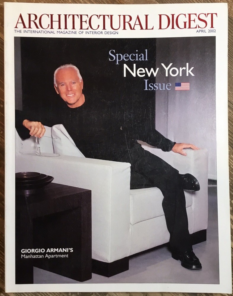 Architectural Digest April 2002 Giorgio Armani Special New York Issue NO LABEL