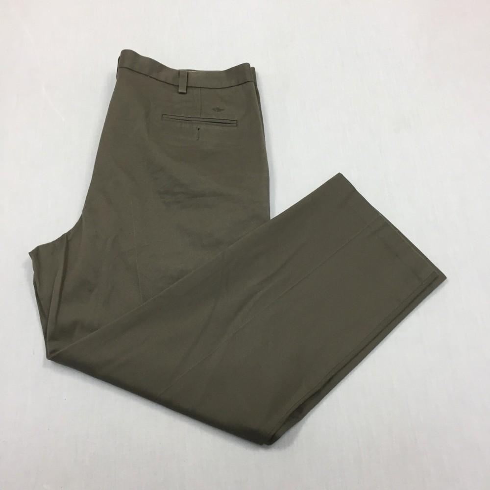 Dockers Chino Trousers Cotton Pants Straight Fit Mens Size 40W 30L Brown