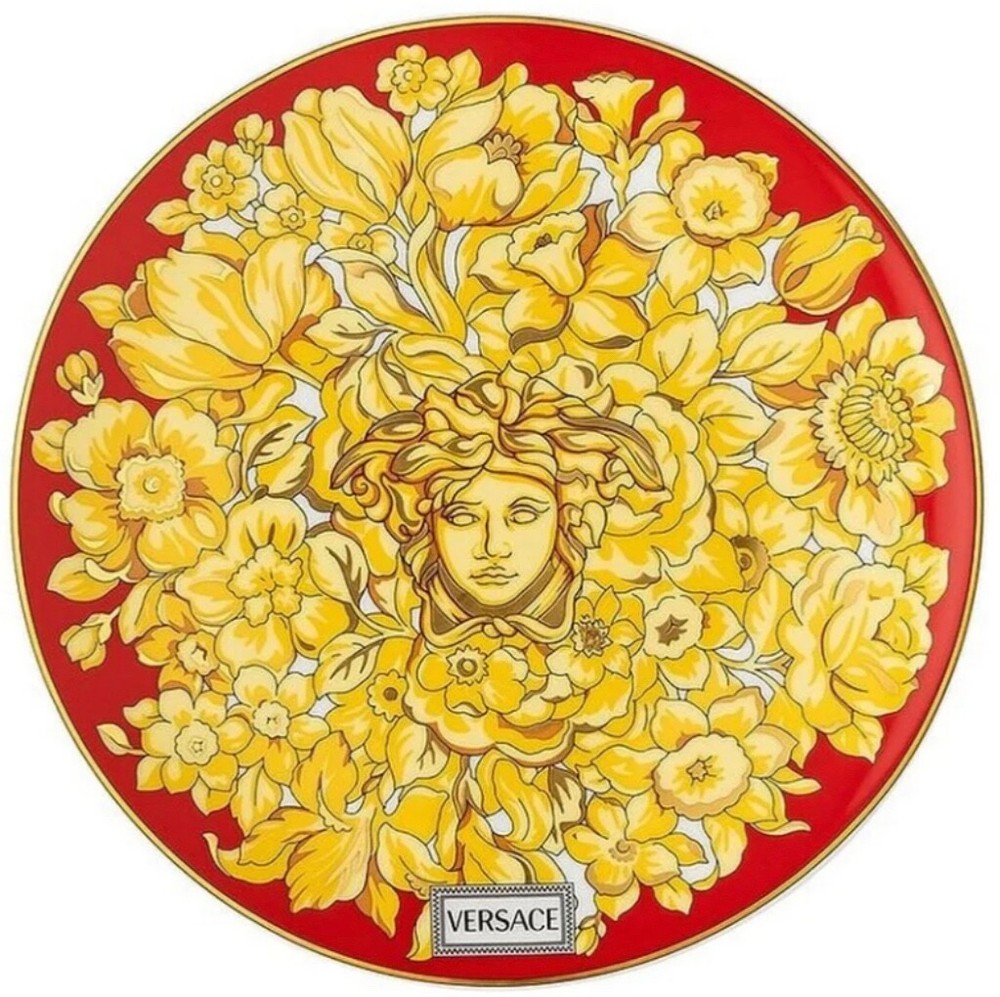 Versace Medusa Rhapsody Red Plate Rosenthal Christmas SALE-image