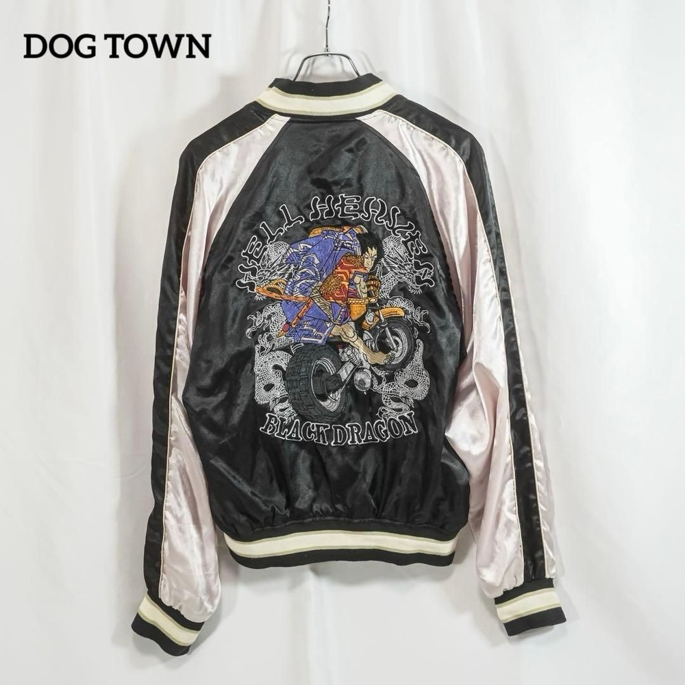 00s Initial DOG TOWN Dog Town Sukajan Embroidery Dragon Dragon XL