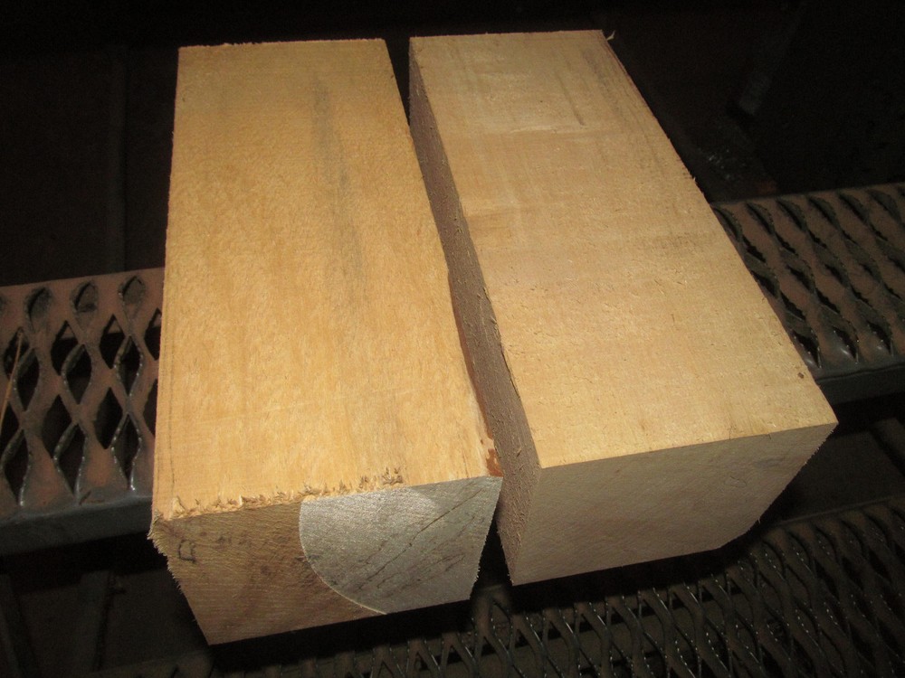 TWO (2) KILN DRIED BASSWOOD TURNING BLOCKS LATHE WOOD BLANKS 5