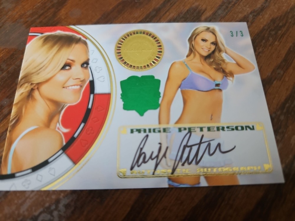 Benchwarmer 2012 Paige Peterson Vegas Baby Autograph Green Foil #3/3 Playboy