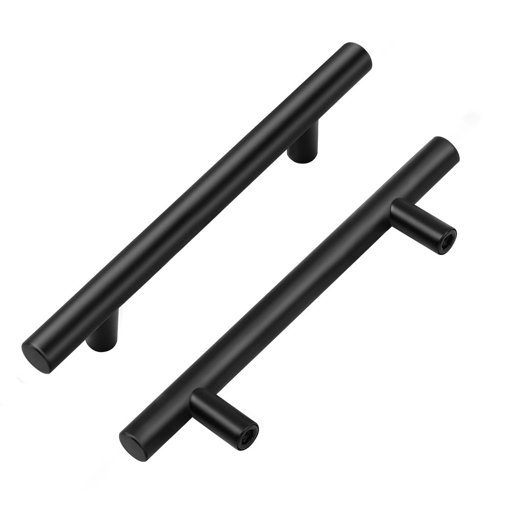 20 Pack 4 Inch Matte Black Cabinet Handles for Dresser Drawers