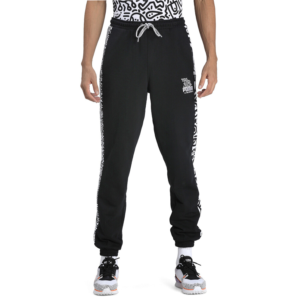 Puma Drawstring Sweatpants X Mr Doodle Mens Size S  Casual Athletic Bottoms 5986