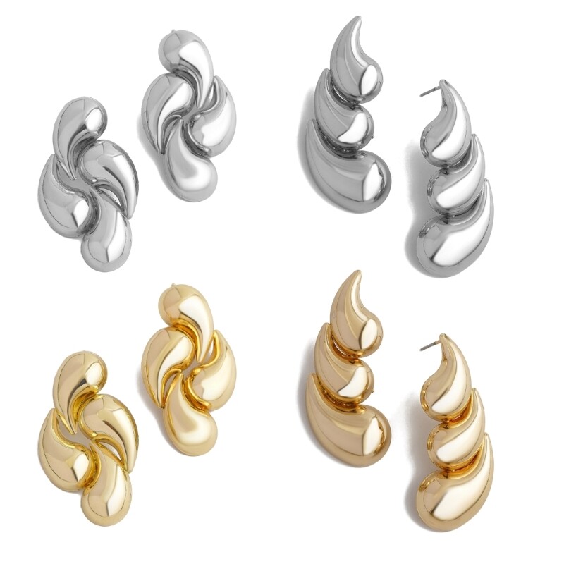 Eye Catching Comma Shaped Ear Studs Accessory Trendy Earrings Charm Ear Ornament