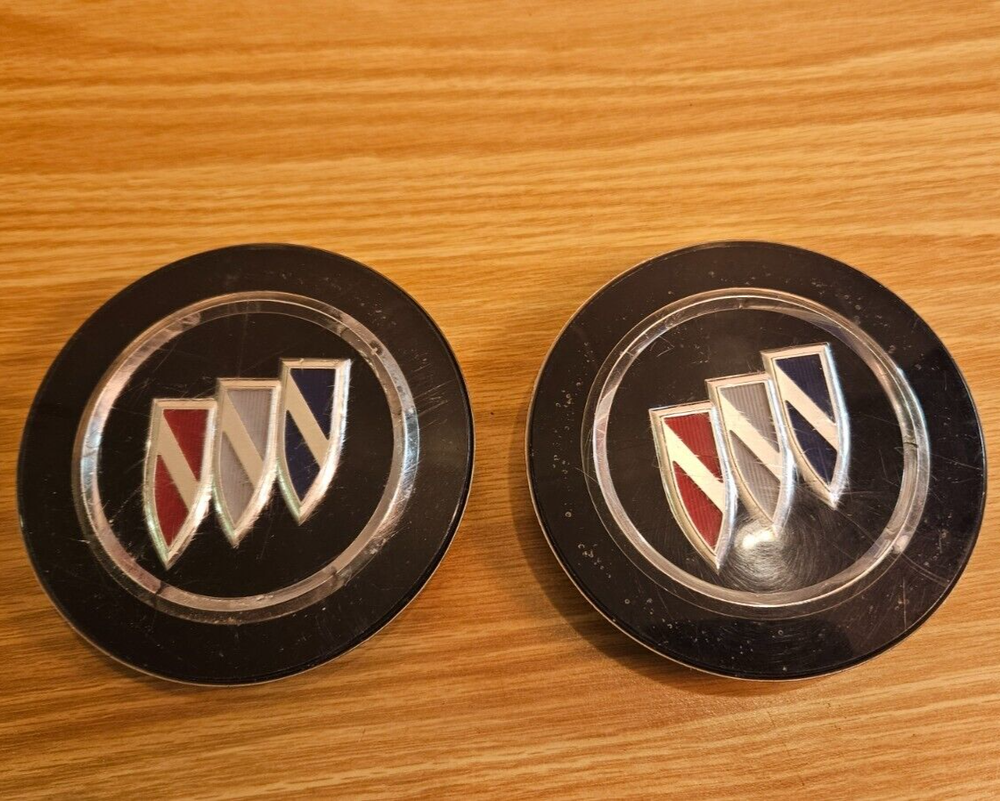 3.75 Inches - Buick 3-Prong Wheel Center PAIR - As Removed - With All Prongs -