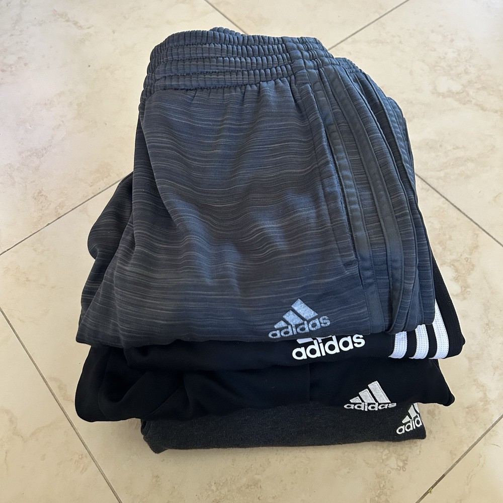 Adidas Lot Of 4 Track Pants Mens Size Medium Sweatpants Joggers