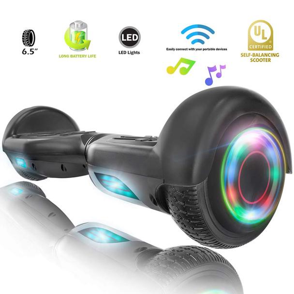 XPRIT Bluetooth Hoverboard with LED Lights - UL2272 Certified Safe for Kids & Adults