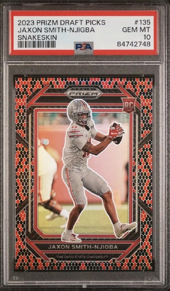 2023 Prizm DP Snake Skin #135 Jaxon Smith-Njigba RC SEA Seahawks GEM MINT PSA 10