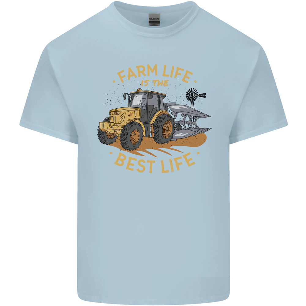 Farming Farm Life is the Best LIFE Farmer Mens Cotton T-Shirt Tee Top