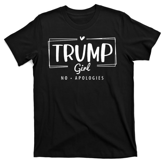 T-Shirt Trump Girl No Apologies Election 2024 T-Shirt Unisex