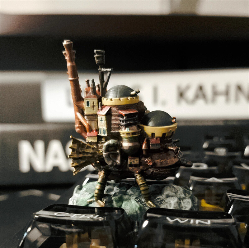 Handmade Howl's Moving Castle Resin Keycap for Custom Mechanical Keyboard Keycaps Anime-Inspired Design