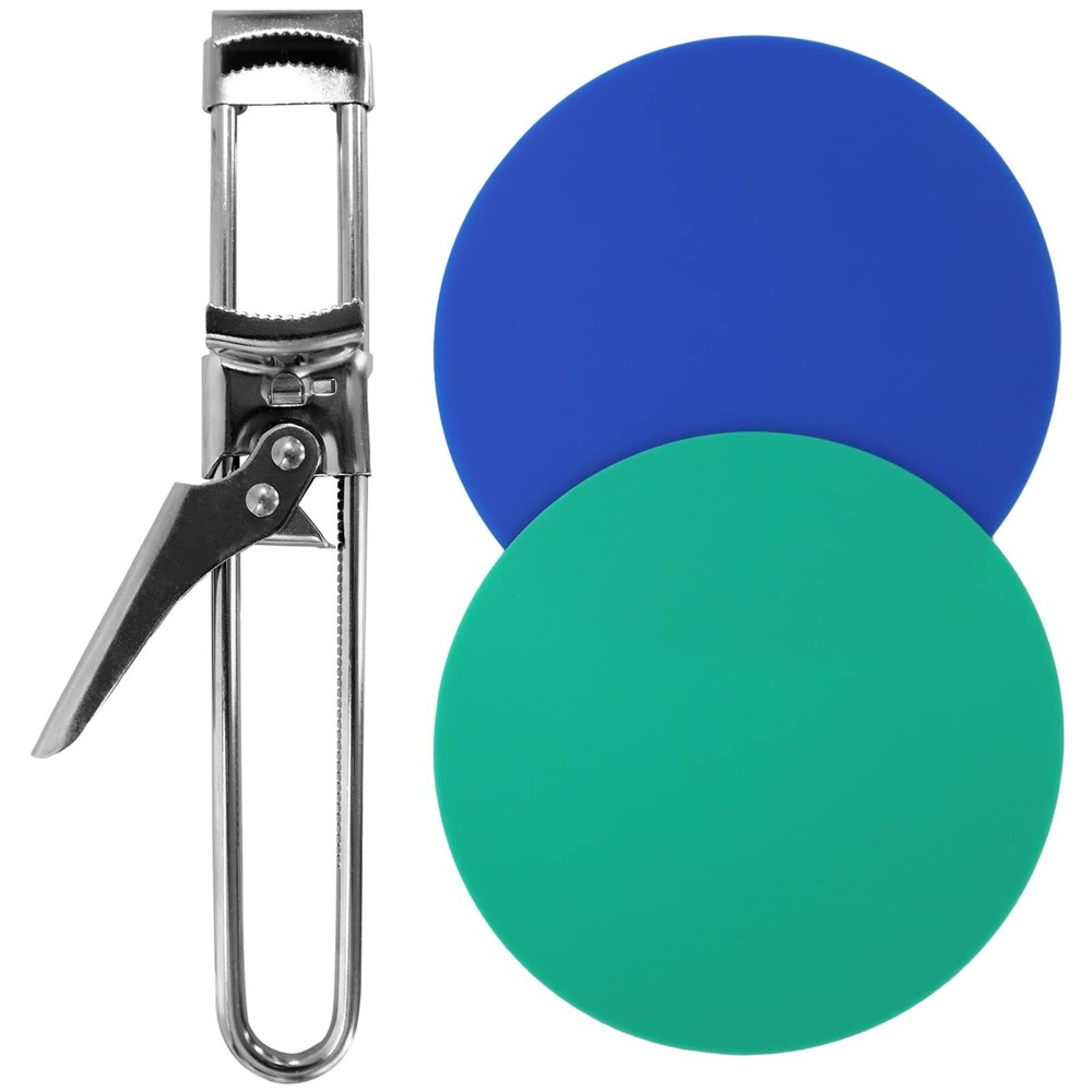 Jar Openers for Seniors, 2 Pcs Non Slip Rubber Jar Opener Gripper Pad, Adjust...