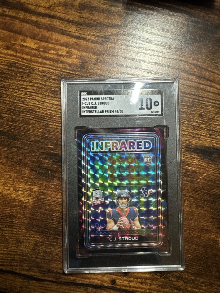 2023 Panini Spectra Cj Stroud Infrared Interstellar Prizm /50 SGC 10 (RC)