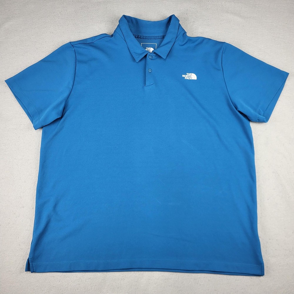 The North Face Polo Shirt Mens 2XL Blue Short Sleeve Performance Golf Active