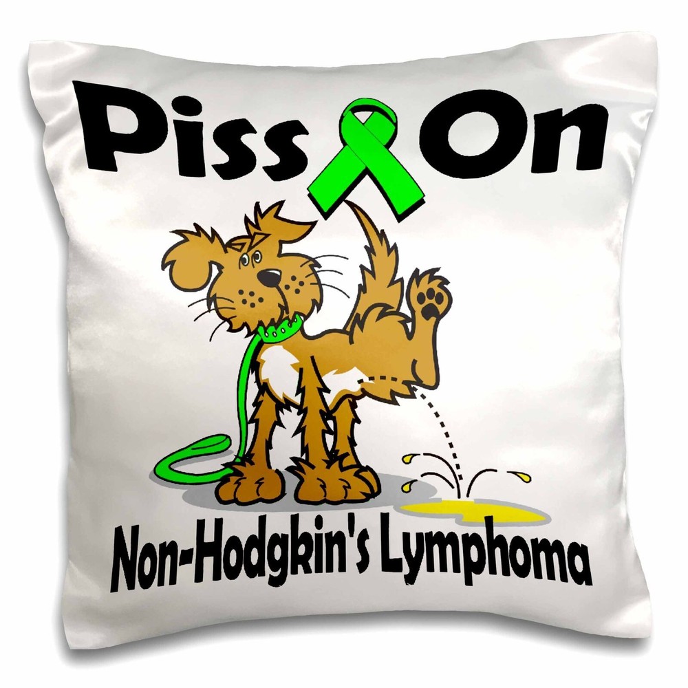 3dRose Piss On Non-Hodgkins Lymphoma Awareness Ribbon Cause Design 16x16 inch Pi