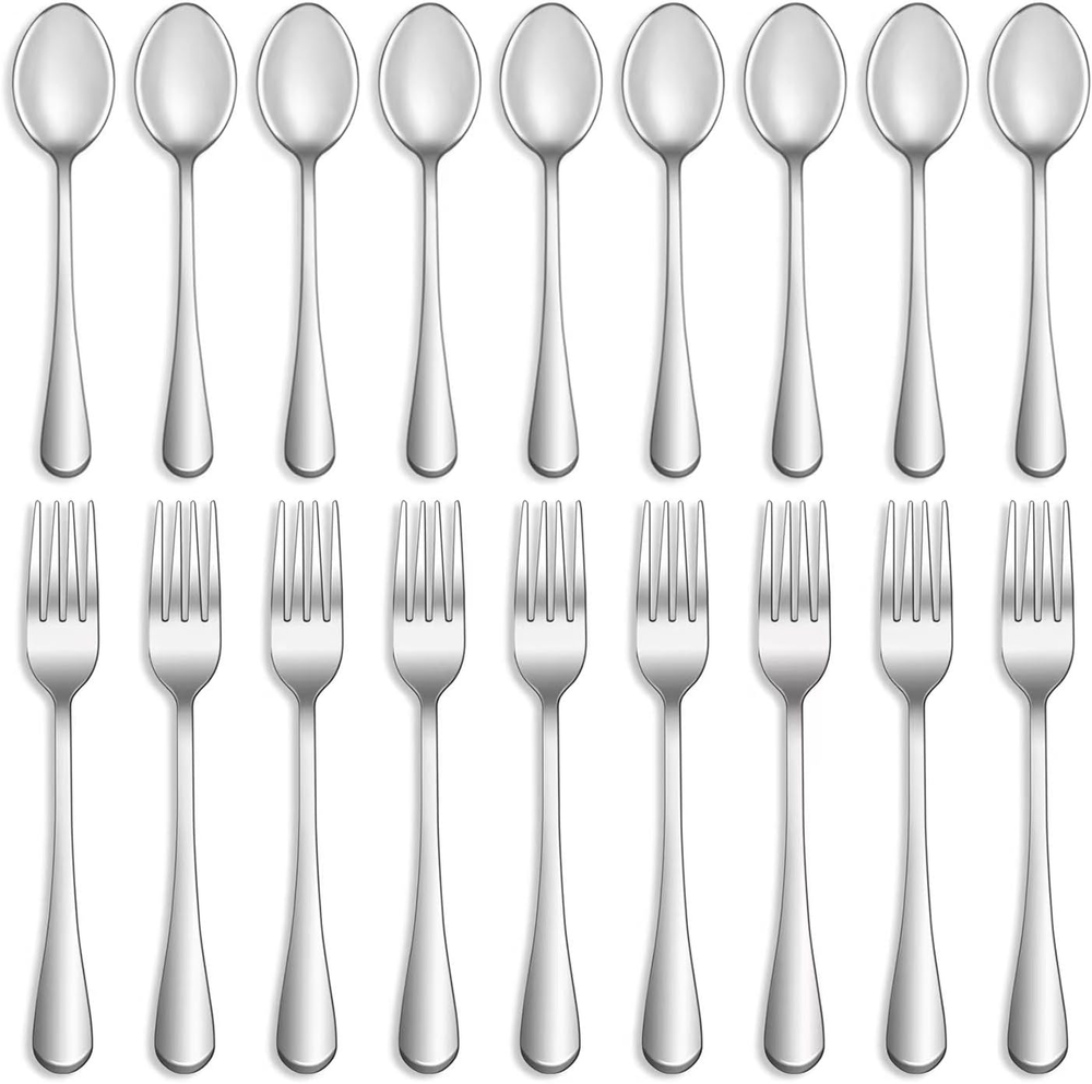 16 Pcs Forks and Spoons Silverware Set,Food Grade Stainless Steel Flatware Cutle